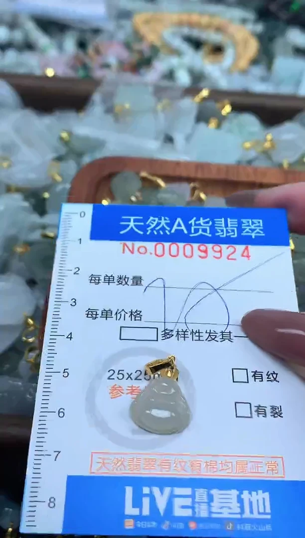 颈饰未镶嵌翡翠净货挂件-9924