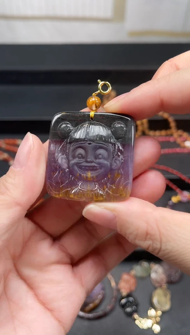 未镶嵌颈饰水晶青**狐【添禧珠宝】定制款