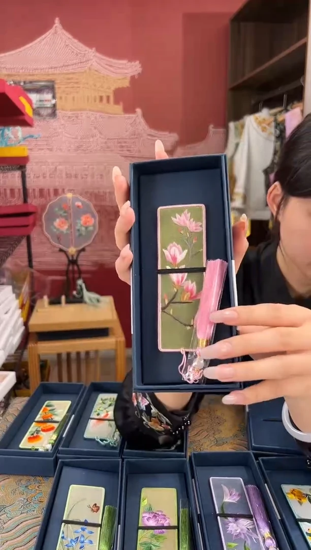 【闪购商品】刺绣苏绣手工刺绣双面绣书签