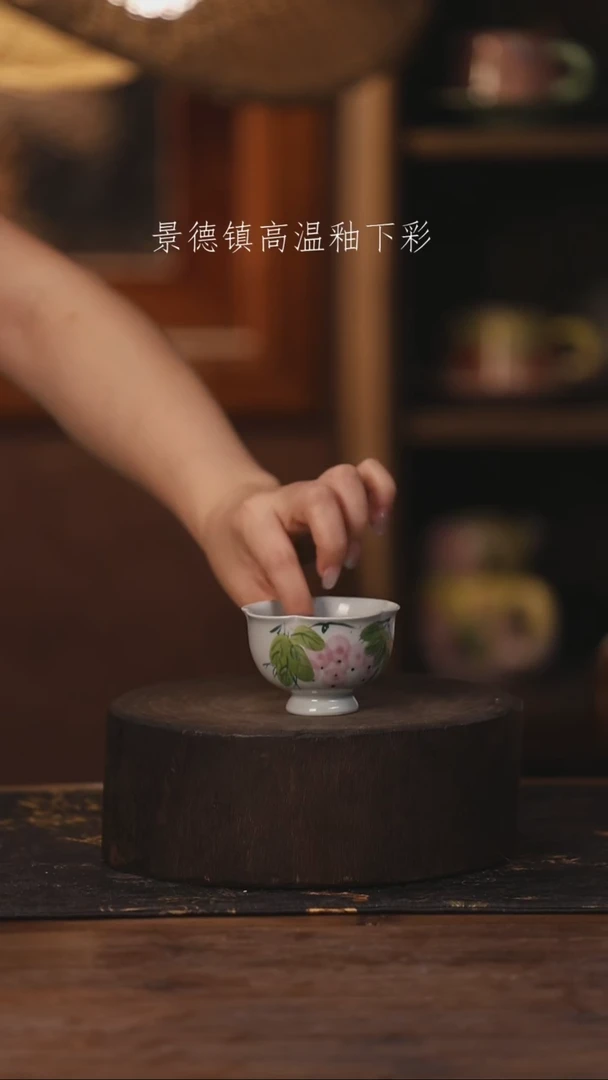 陶瓷景德镇高温釉下手绘陶瓷378