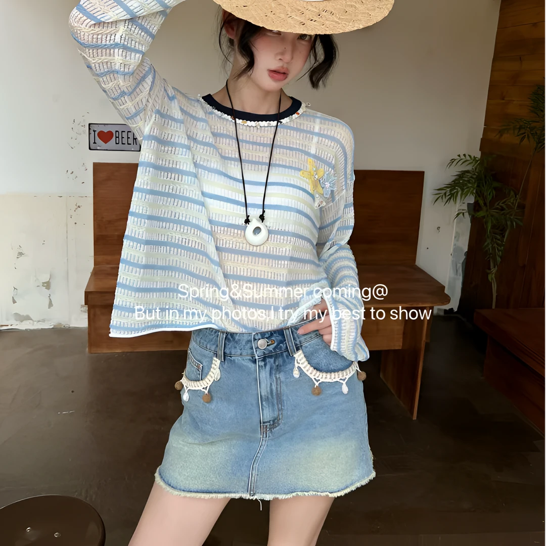 BLX--231（深圳南油）新款设计师款度假风牛仔裙