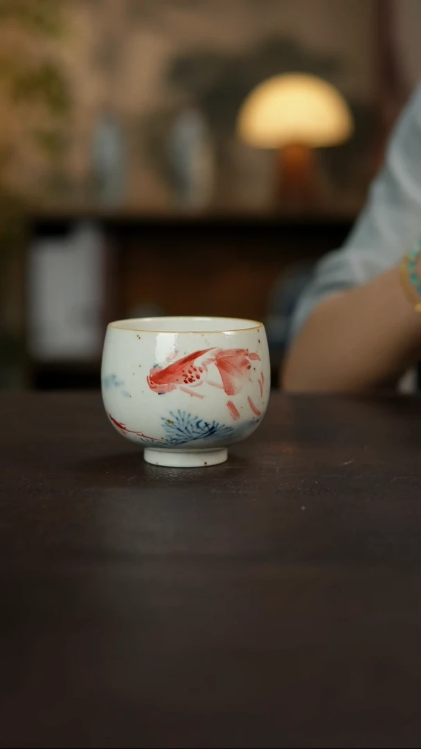 杯景德镇陶瓷杯碗柴烧多人