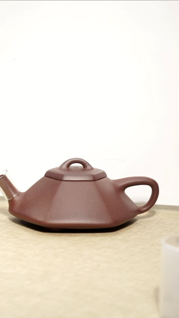 茶壶底槽青六方合瓢150毫升瑕疵壶