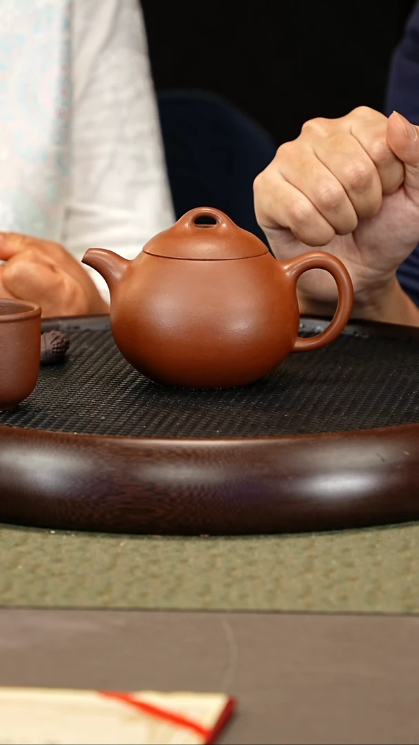 茶壶紫砂26 张彩萍  紫潭泥 景舟匏瓜260cc