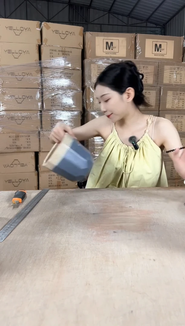 六角黄麻口灰色17x17