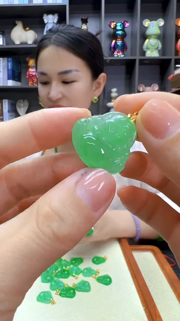 翡翠14K金镶嵌颈饰丹丹diy劲饰