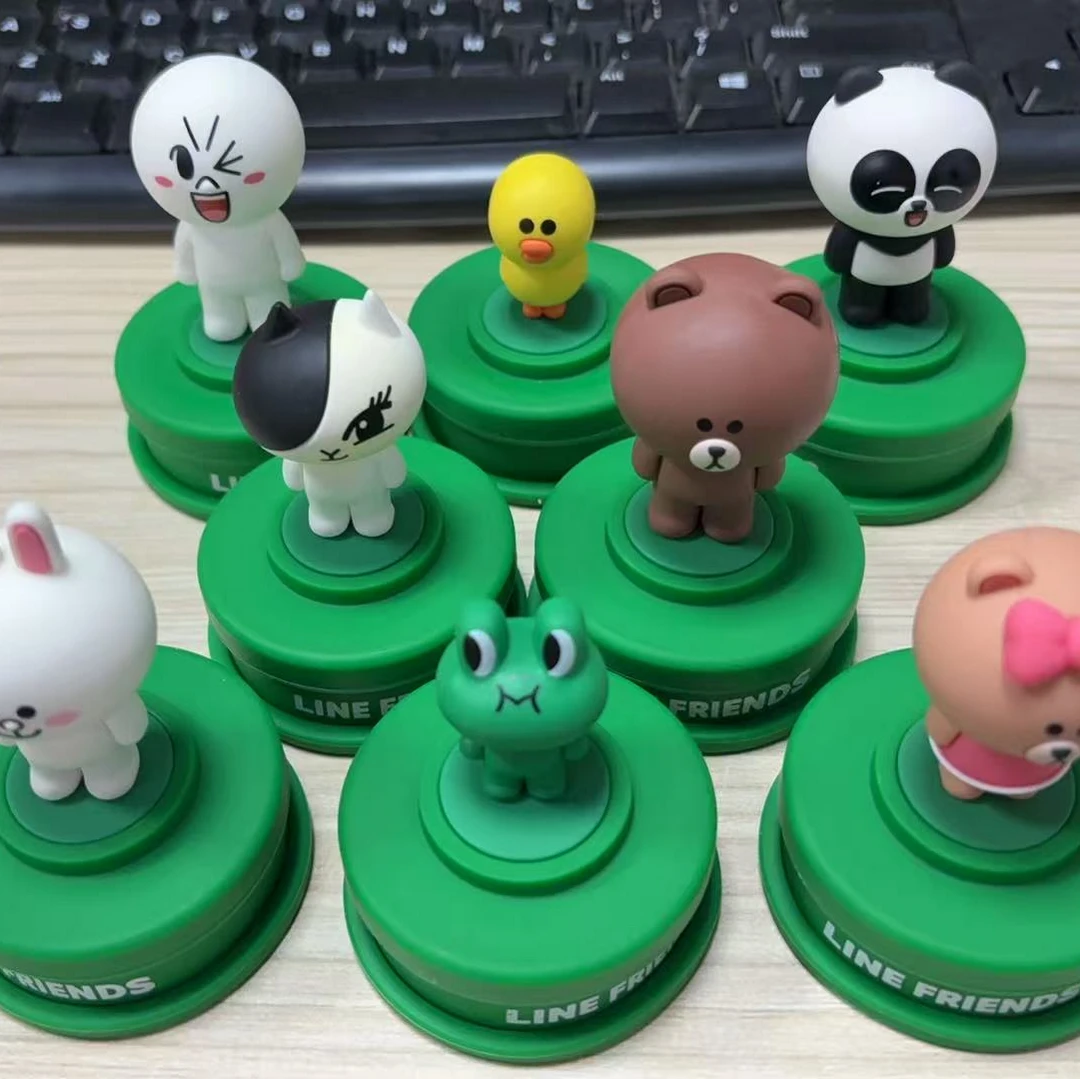 亿智linefriends布朗熊莎莉鸡可妮兔丘可熊馒头人盲盒公仔