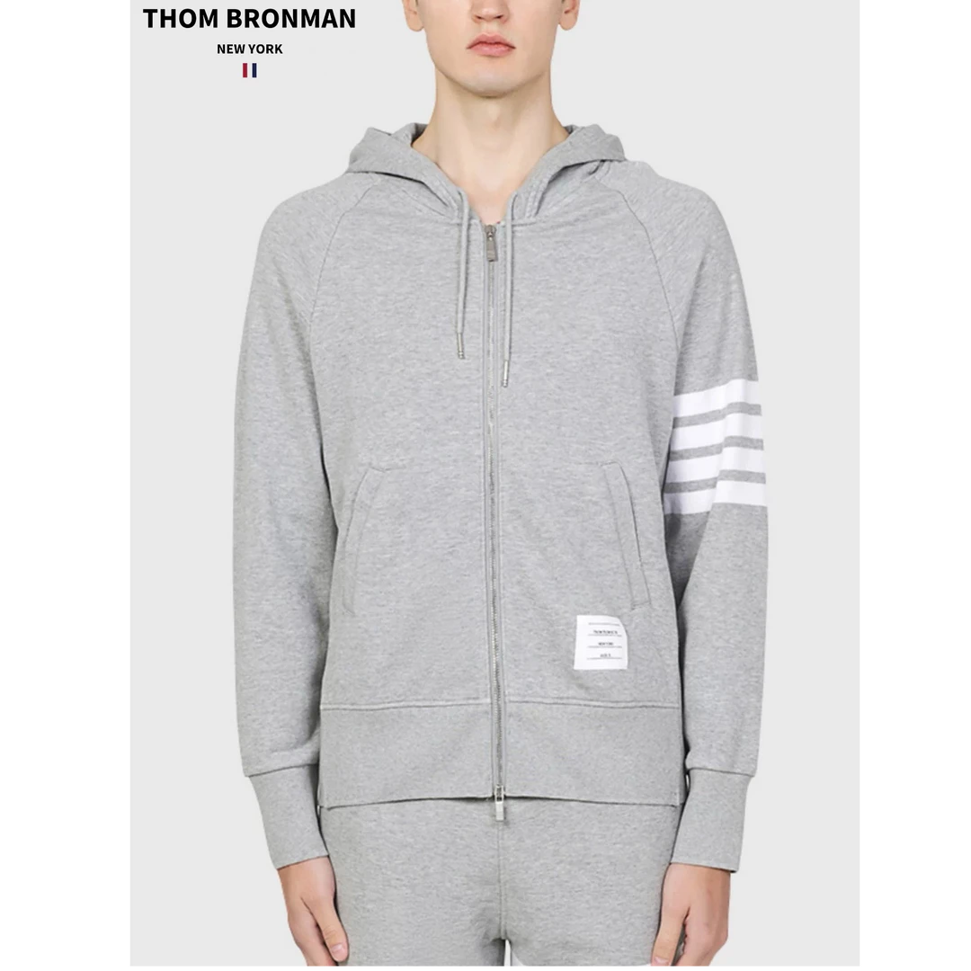 TB【官方正品】THOM BRONMAN汤姆布郎经典四条纹连帽卫衣开衫外套