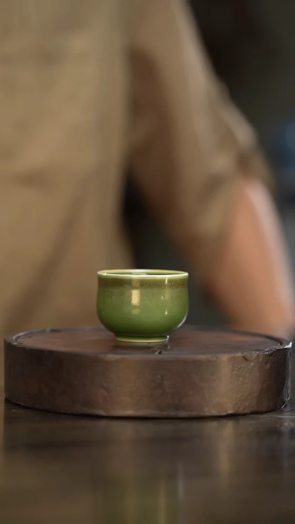 36柴房陶瓷柴烧新品禅定一口杯