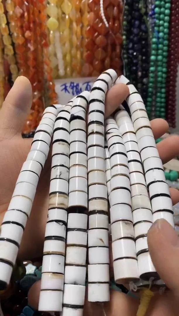 合金玛瑙/玉髓珠宝半成品玛瑙桶珠卡14