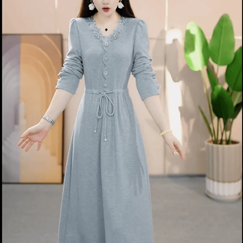 A687【连衣裙】2025早秋新款时尚优雅气质高端精致减龄休闲连衣裙