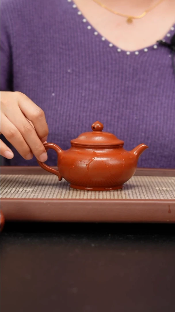 【闪购商品】紫砂茶壶全手工铁芯朱扁樱210