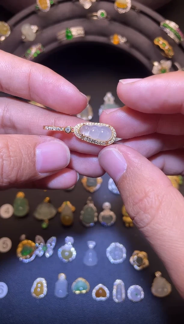 吊坠(不含链)银S925镶嵌翡翠1