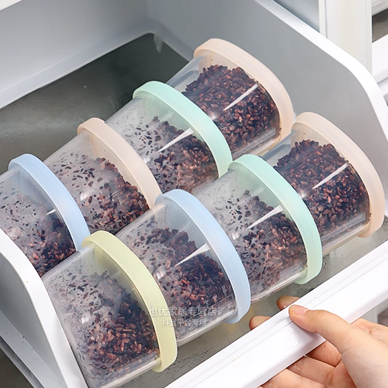 糙米饭分装盒杂粮饭定量冷冻便携式铂金硅胶可微波减脂便当小饭盒