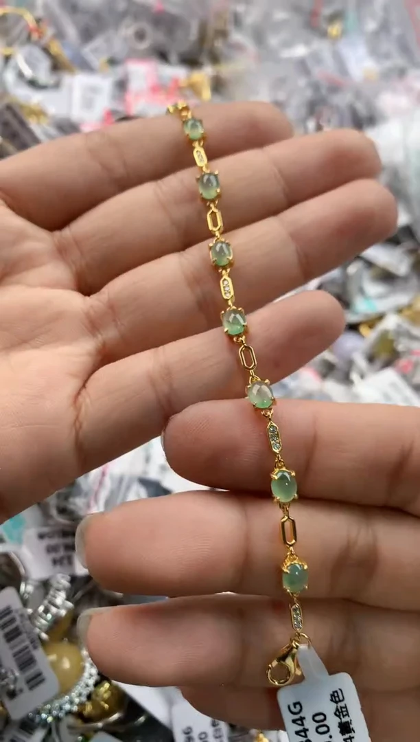 银S925镶嵌戒指翡翠555----2