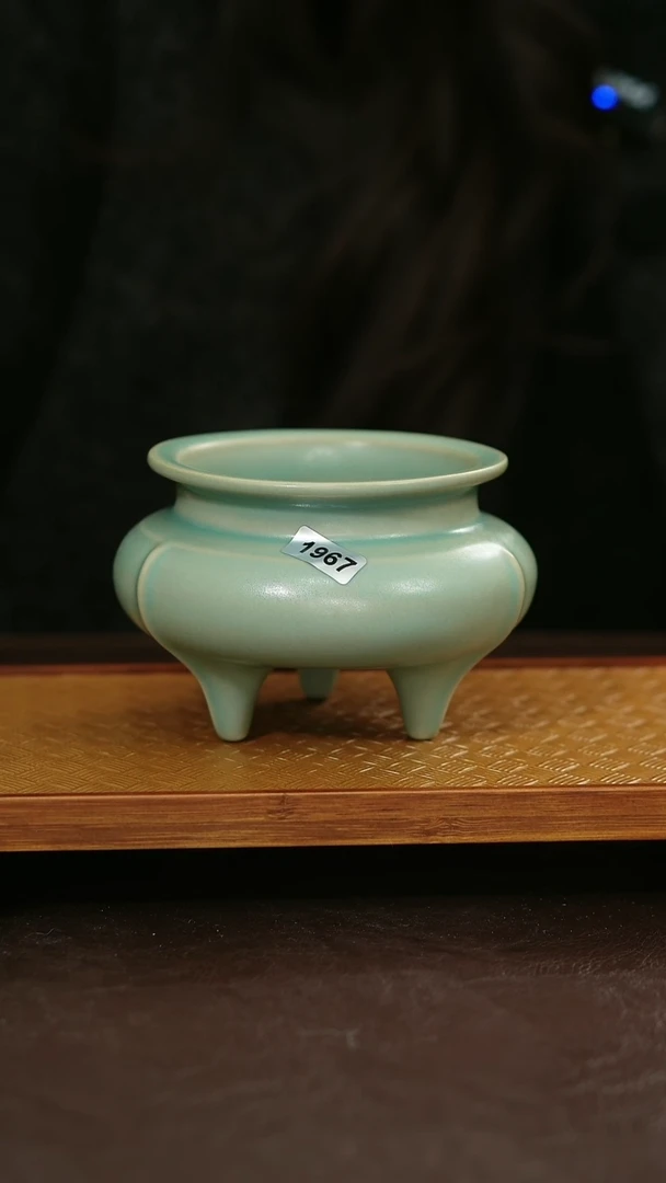 摆件陶1967汝宋汝瓷原矿釉