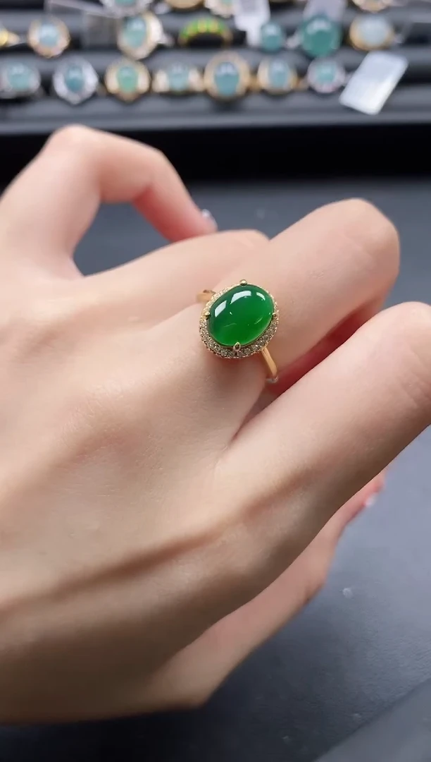 【闪购商品】翡翠戒指银S925镶嵌1111