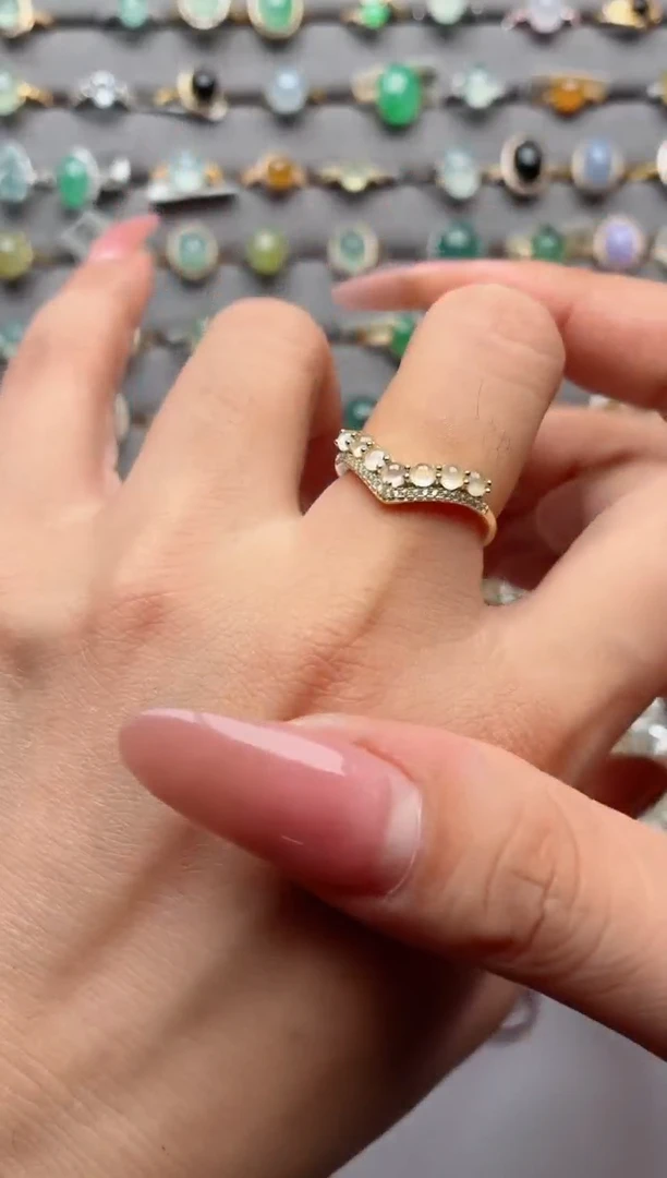 银S925镶嵌戒指翡翠.