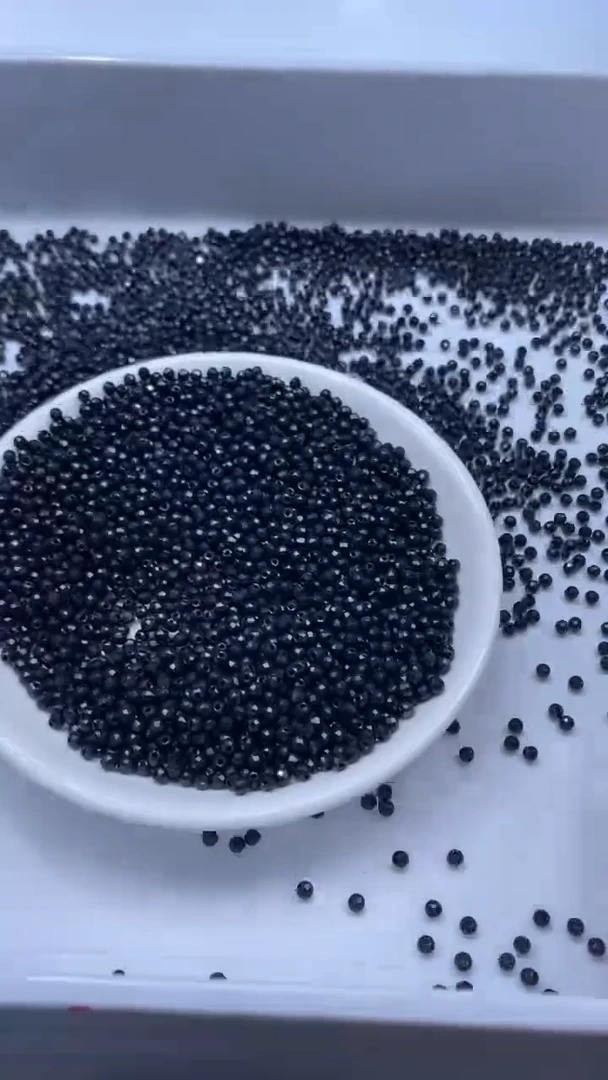 颈饰未镶嵌水晶X114-黑色碧玺3mm*40颗