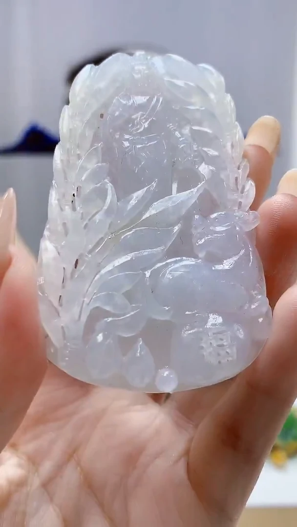 未镶嵌定制翡翠4829DD-毛货挂件147
