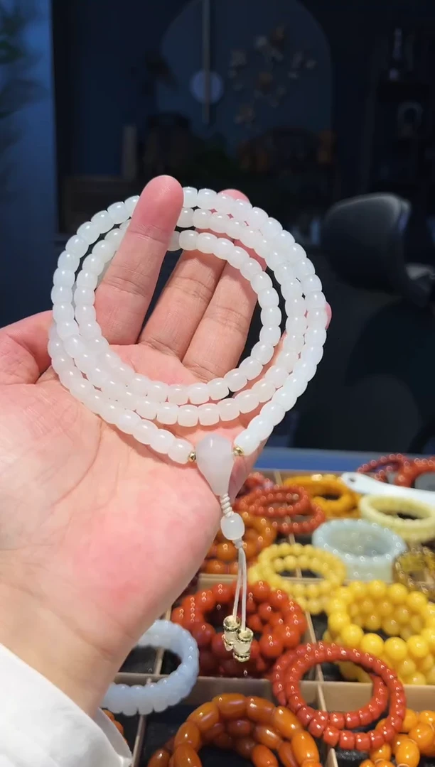 未镶嵌手串和田玉8+108直切爱谁谁