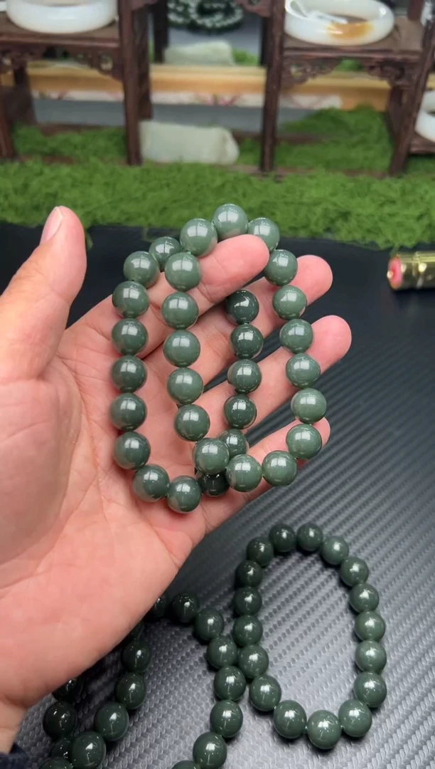 未镶嵌手串和田玉叶城微色差卡12多样性发货拍一发一