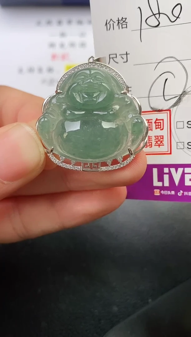 颈饰银S925镶嵌翡翠梦**分挂件