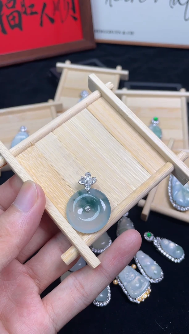 翡翠银S925镶嵌吊坠(不含链)随*心111