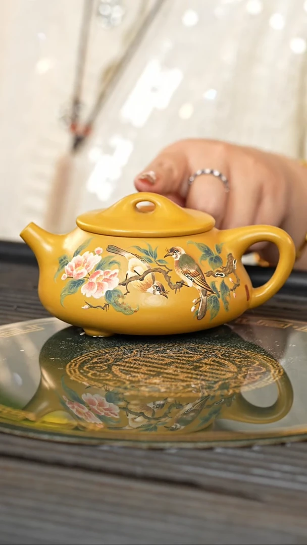 【闪购商品】紫砂茶壶YJB 黄金朱泥 石瓢251cc