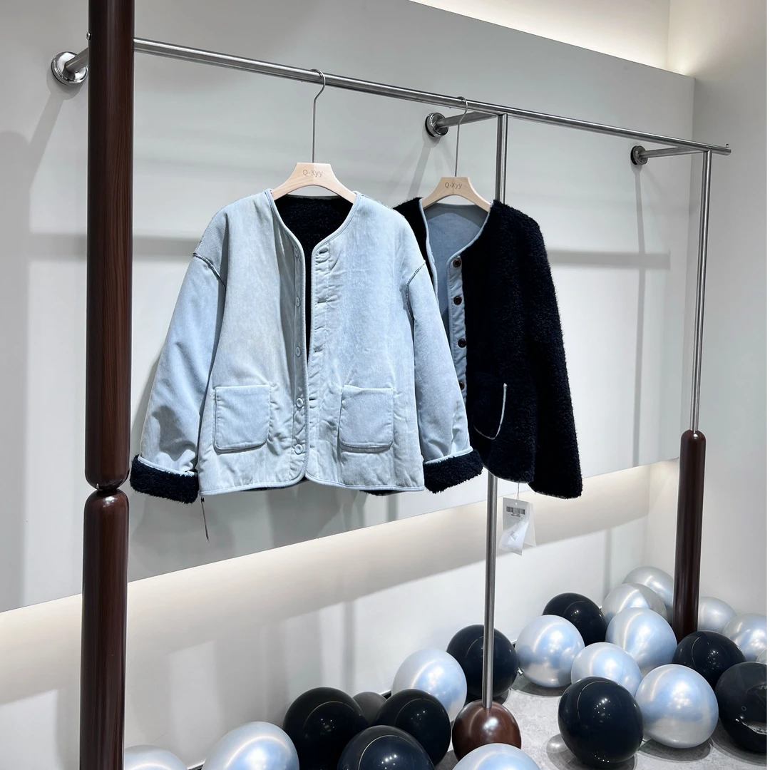【Q-xyy服饰】开业上新 秋冬时尚减龄皮毛一体外套 3079