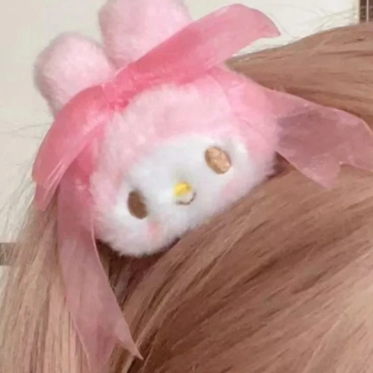 美乐蒂50周年可爱缎丝带蝴蝶结美乐蒂发夹甜美少女卡通发饰