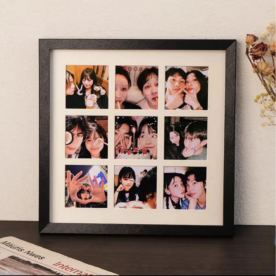 定制冲洗冲印照片九宫格相框DIY手工朋友合照生日礼物框台式情侣