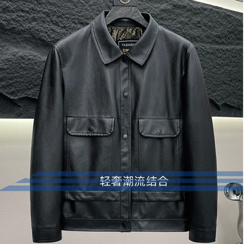 【媛媛福利】男士潮流帅气皮衣石墨烯内胆-331