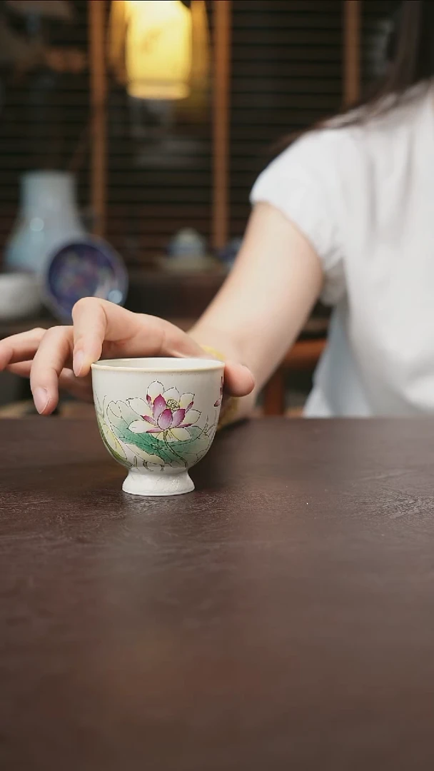杯景德镇陶瓷杯碗柴烧多人