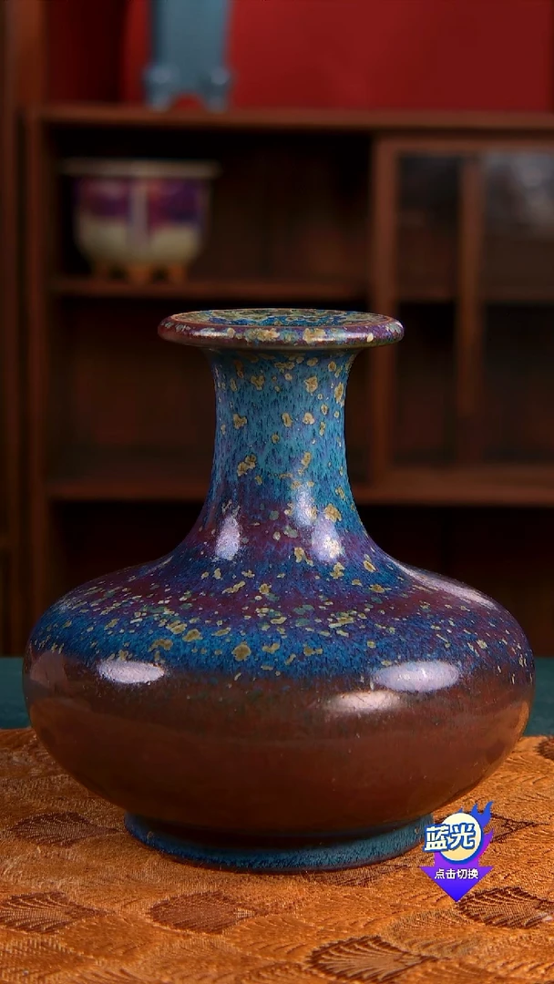 孤品梁青杨钧瓷炭烧花器