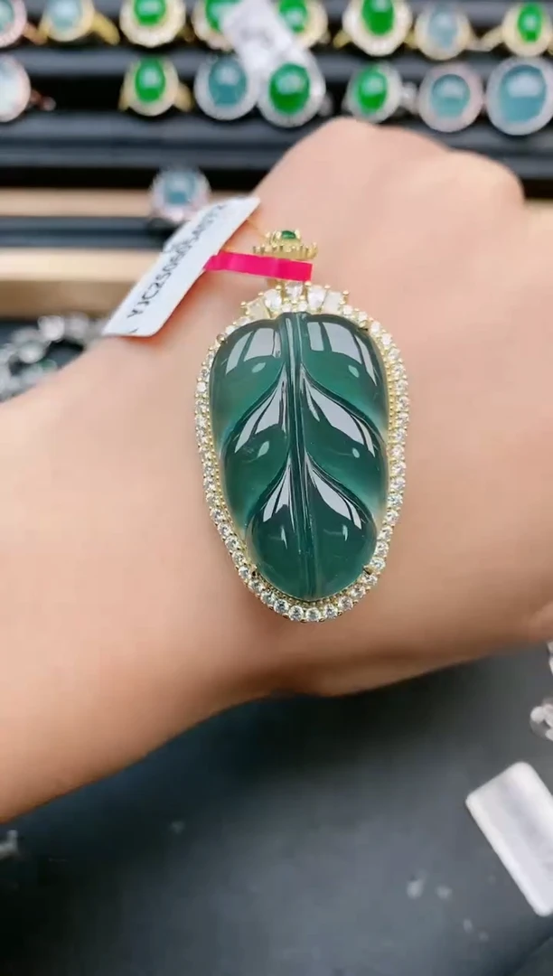翡翠戒指银S925镶嵌111111