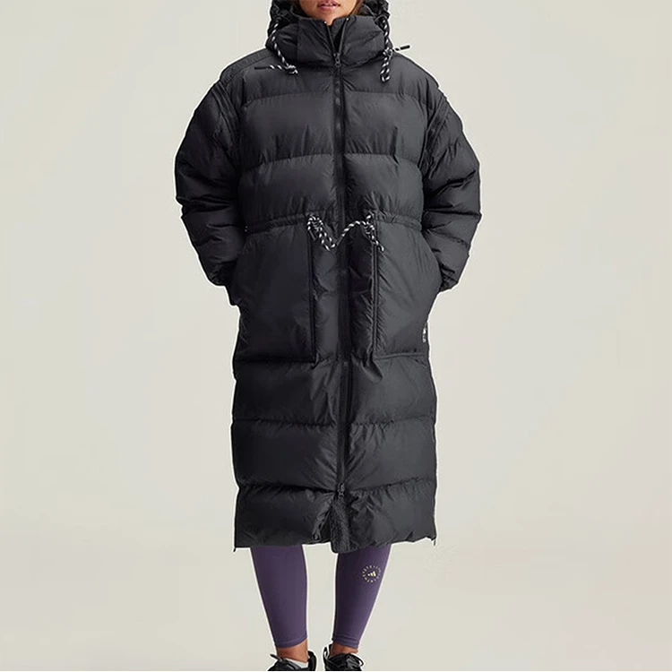 Adidas阿迪达斯官方正品女子新款保暖户外加厚长款连帽棉服IX3081