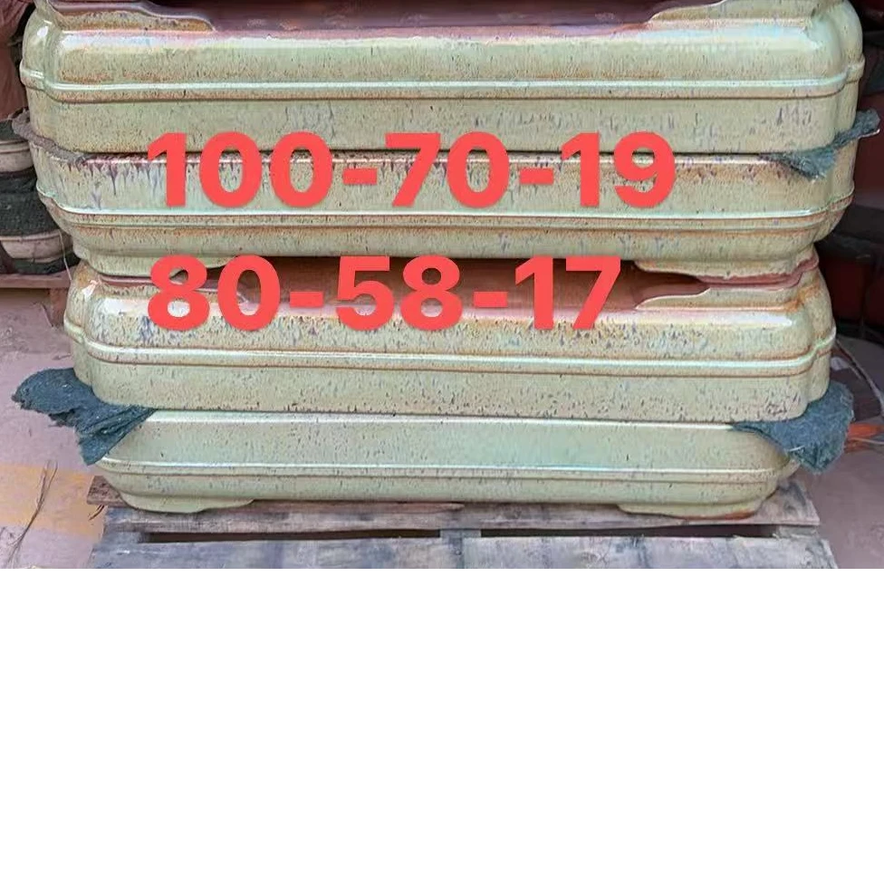 【储小伟花盆】100-80高温釉水长方