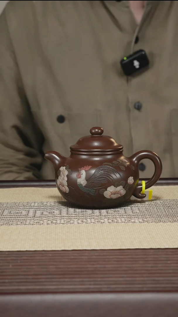 茶壶紫砂T365 一厂拼紫 莲子 300cc