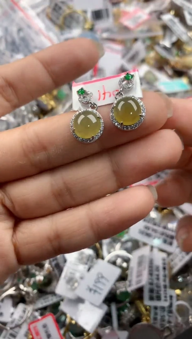 银S925镶嵌戒指翡翠3333----3