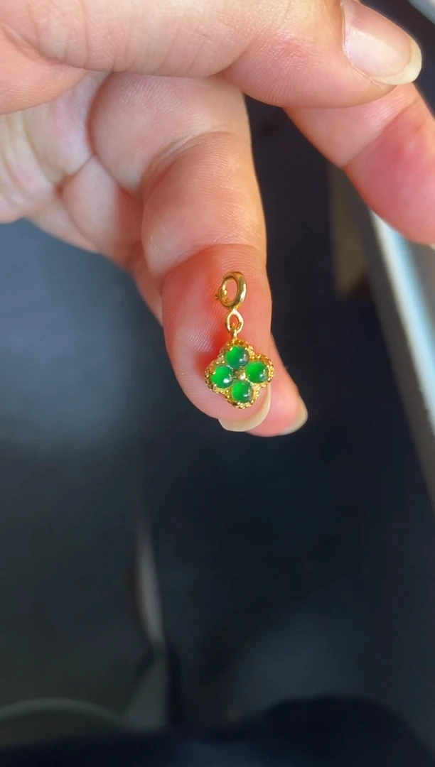 吊坠(不含链)银S925镶嵌翡翠1