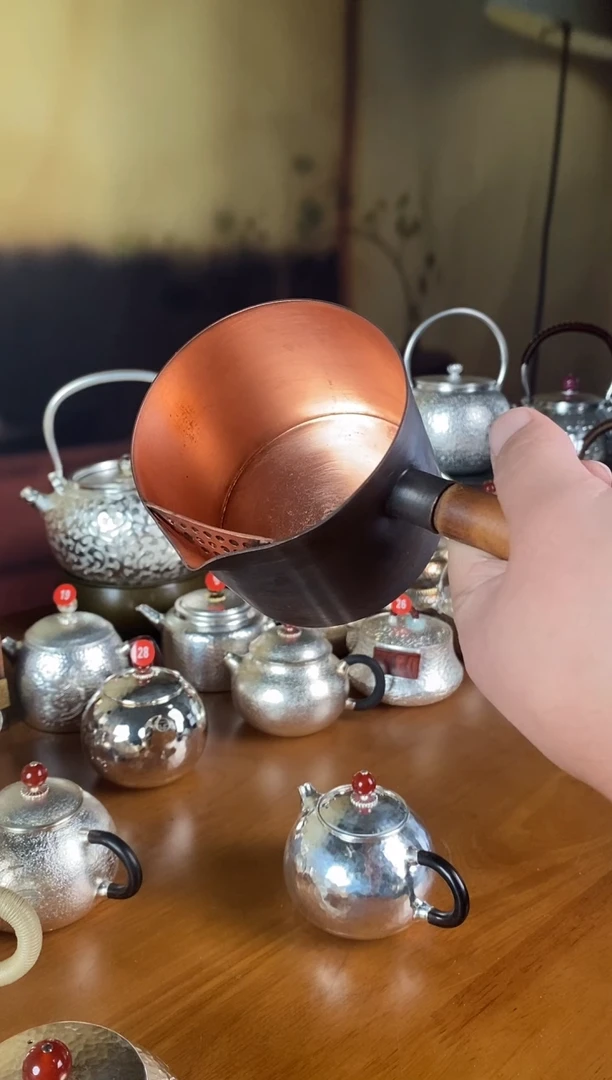 手工制作紫铜茶器茶壶配件