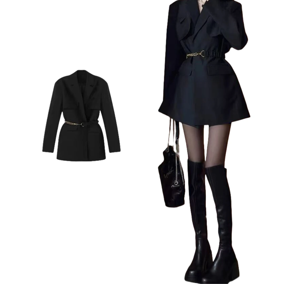 阿遥家【西雅图假日】（带腰带）幂式穿搭高级感御姐西服外套