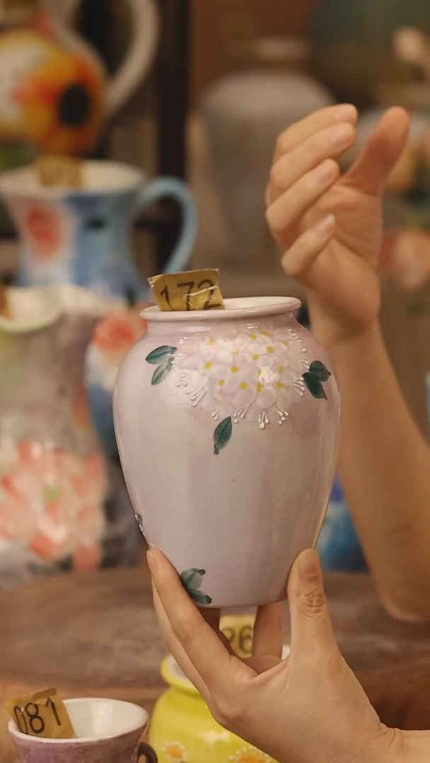 陶瓷172景德镇设计师手作花器摆件侘寂风