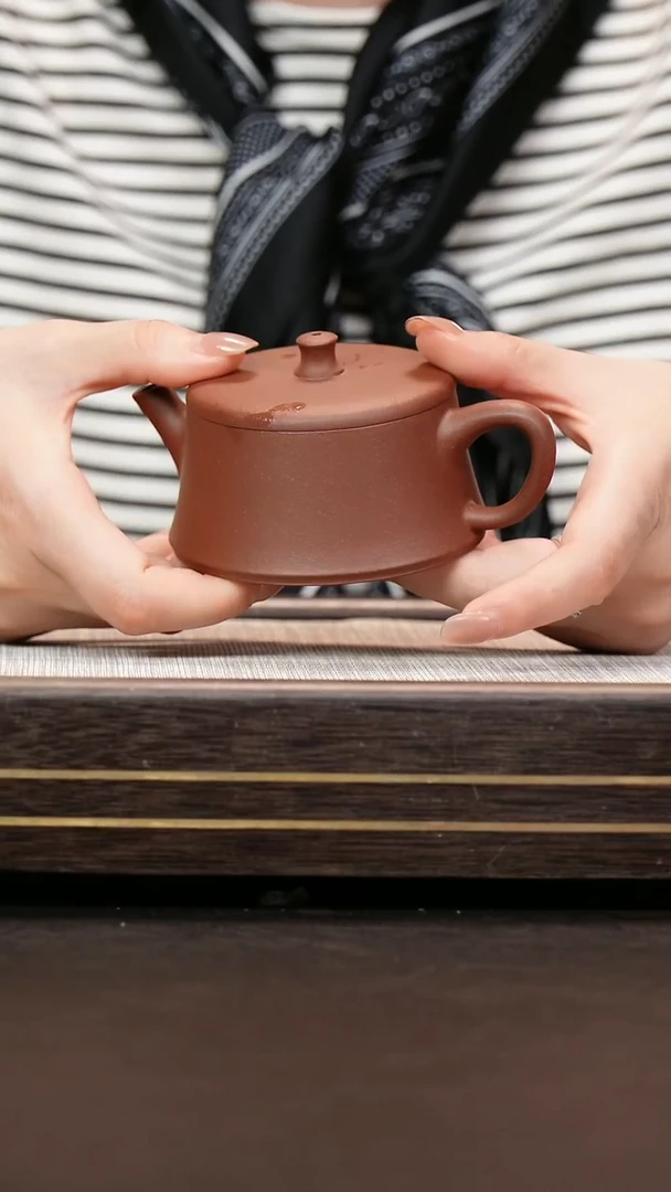 茶壶紫砂原矿紫泥   云柱壶