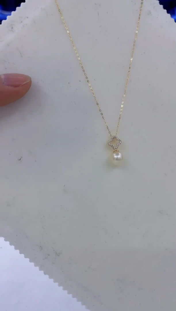 颈饰银S925镶嵌海水珍珠