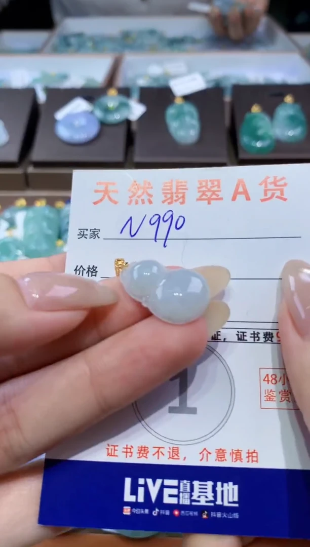 颈饰未镶嵌翡翠天然缅甸翡翠A货挂件