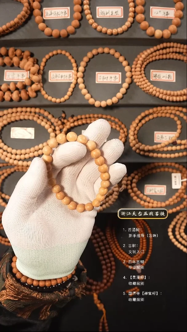 【闪购商品】五线菩提吊坠去皮手串9+