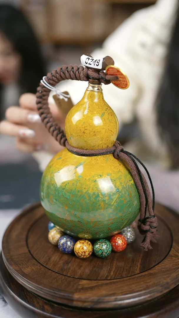 【闪购商品】249精品大漆酒葫芦赠送漏斗底座网兜