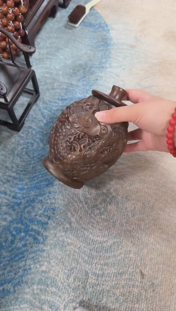 木黑檀龙茶叶罐淘多奇好物